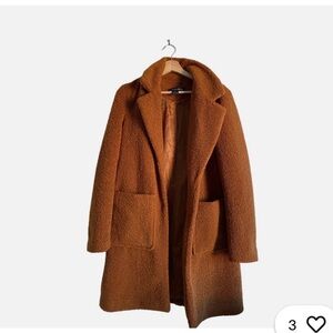 French Connection Women's Brown Teddy Jacket